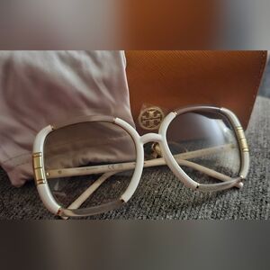 Tory Burch White and Gold Women's Sunglasses